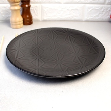 Чёрная тарелка фарфоровая Kutahya Porselen "Corendon" 250 мм (NM3025) Kutahya Porselen