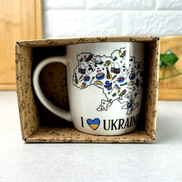 Чашка Я- Україна! у подарунковій упаковці 320 мл Кераміка Без бренда