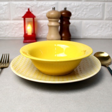 Салатник из жёлтого фарфора Kutahya Porselen SELEN 150 мм Kutahya Porselen