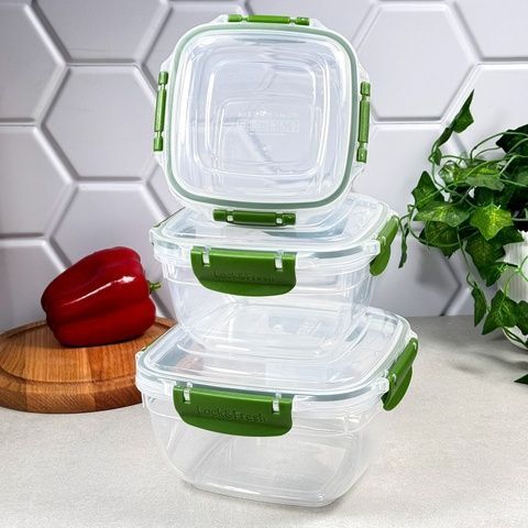 Набір харчових контейнерів 0.5+0.9+1.5 л 30807 Фреш MASTER Dunya Plastik