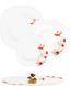 Столовий квадратний сервіз з квітами Luminarc Carine Florenza White 19 предметів (N2254)