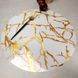 Біла Непромокальна серветка на стіл 38 см Золоті блискавки (К-2)