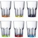 Набір склянок з різнобарвним дном Luminarc New america Брайт колорс 350 мл 6 шт( J8932)