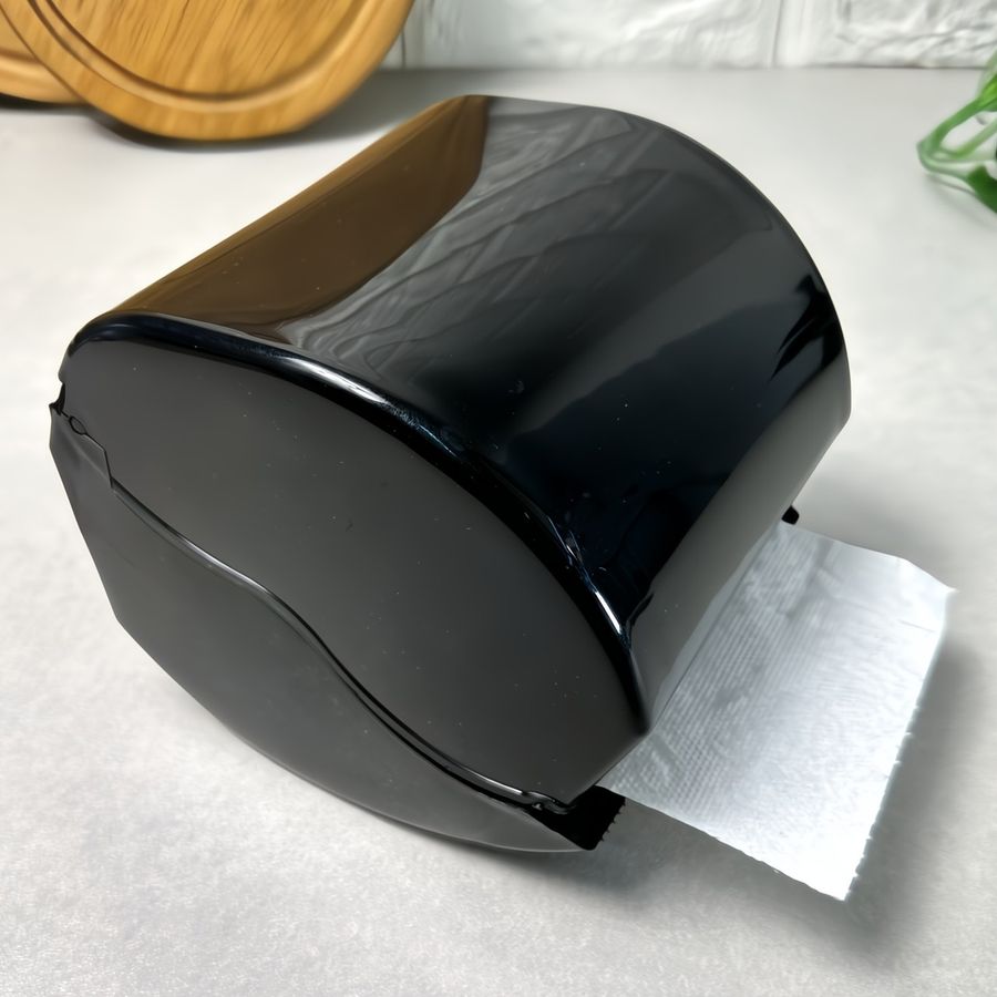Чёрный пластиковый настенный держатель для туалетной бумаги СД СД Свет