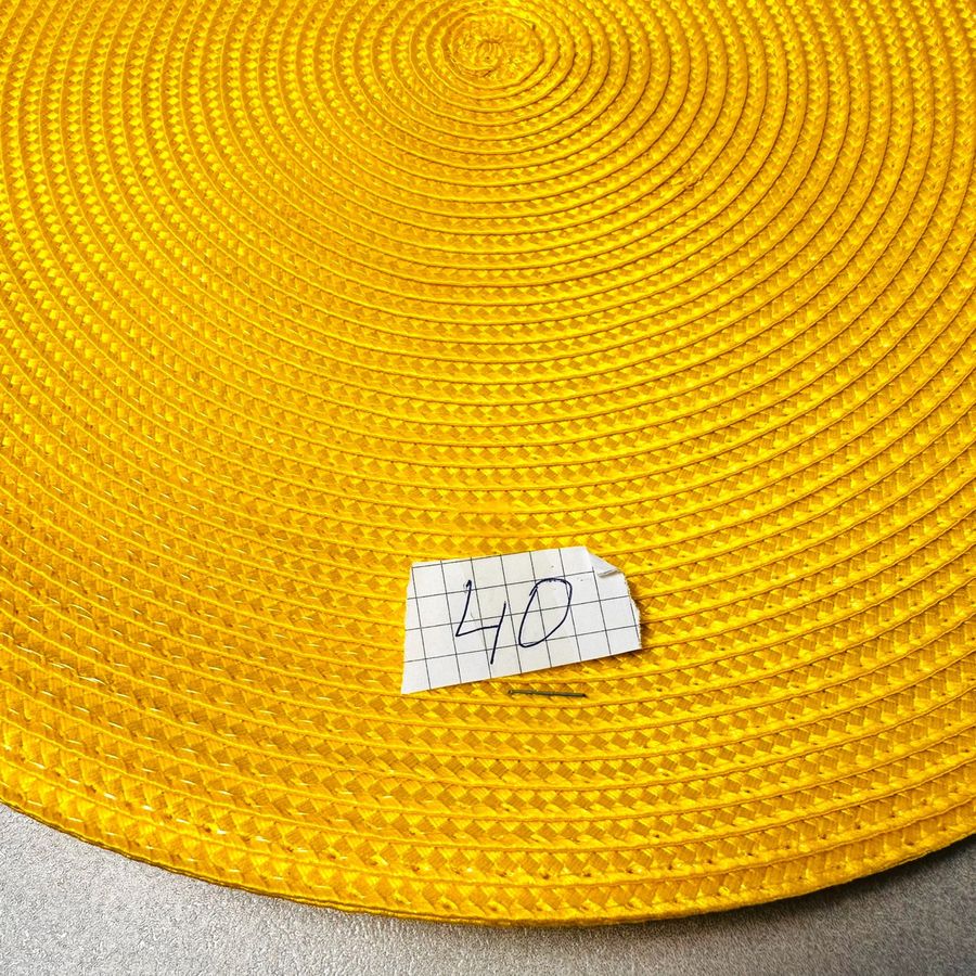 Круглая сервировочная салфетка из ПВХ 38 см Жёлто-оранжевая (К-40) Hell