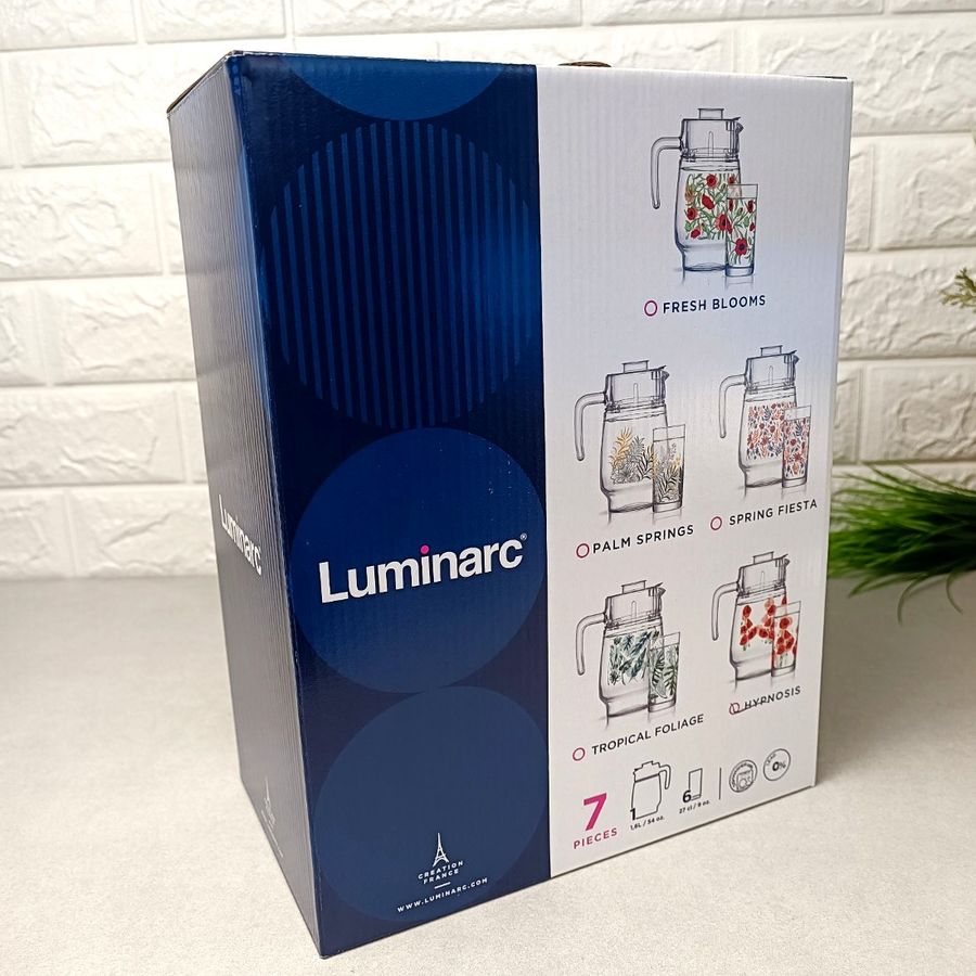 Набор кувшина со стаканами с маками Luminarc Hypnosis 7 предметов (P4820) Luminarc