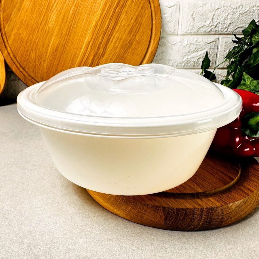 Пластикова кухонна миска 1.7л із кришкою 10422 Dunya Dunya Plastic