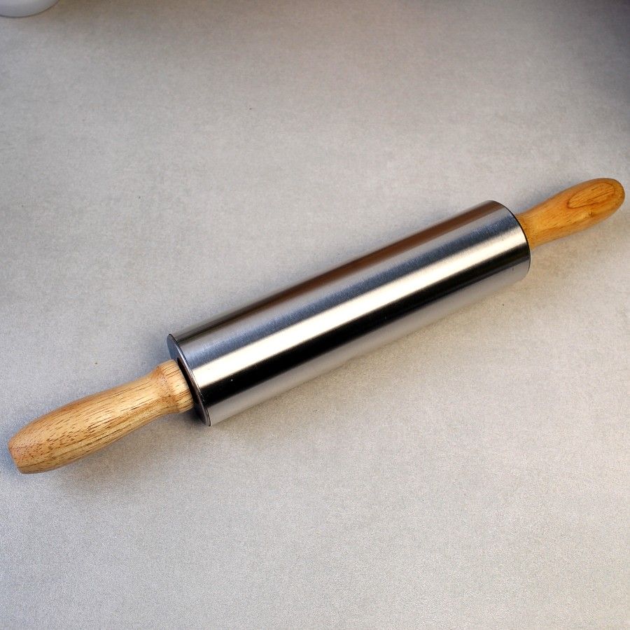 Качалка Ø5*38 см з обертовим валом з нержавіючої сталі і дерев'яними ручками Kamille