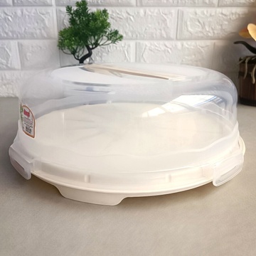 Пластикова тортівниця з кришкою-куполом 30*11 см із засувками (30305) Dunya Plastic
