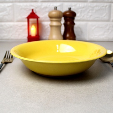 Суповая жёлтая тарелка Kutahya Porselen SELEN 200 мм Kutahya Porselen