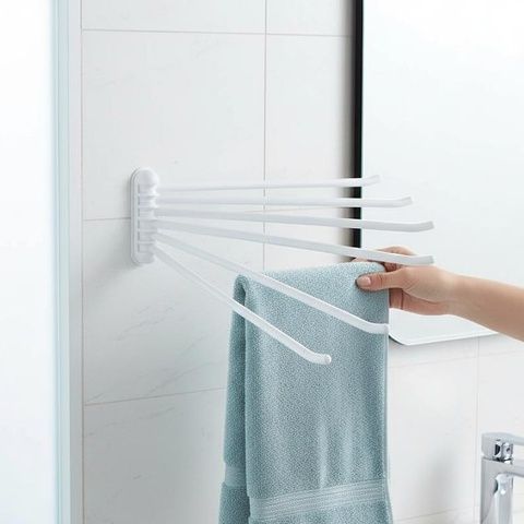 Полотенцедержатель 6 прутьев Белый EuroHome Eurohome