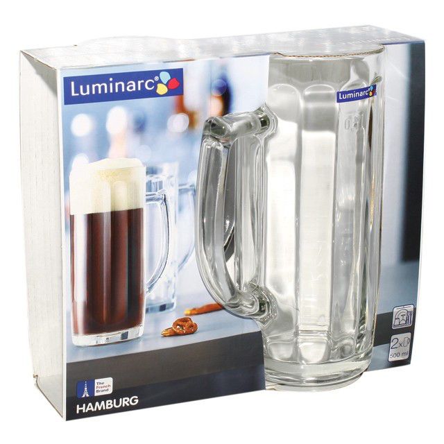Набір високих кухлів для пива Luminarc Hamburg 500мл 2шт (H5072) Luminarc