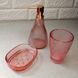 Набір скляних рожевих аксесуарів для ванної "Ф'южн" 3 предмета