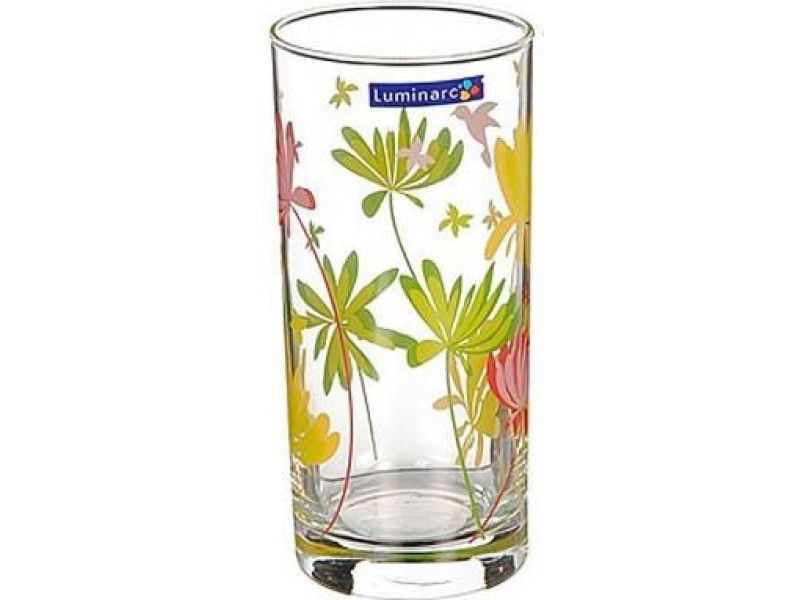Набір склянок скляних з квітами Luminarc Luminarc Crazy Flower 270 мл 6 шт (N0753) Luminarc