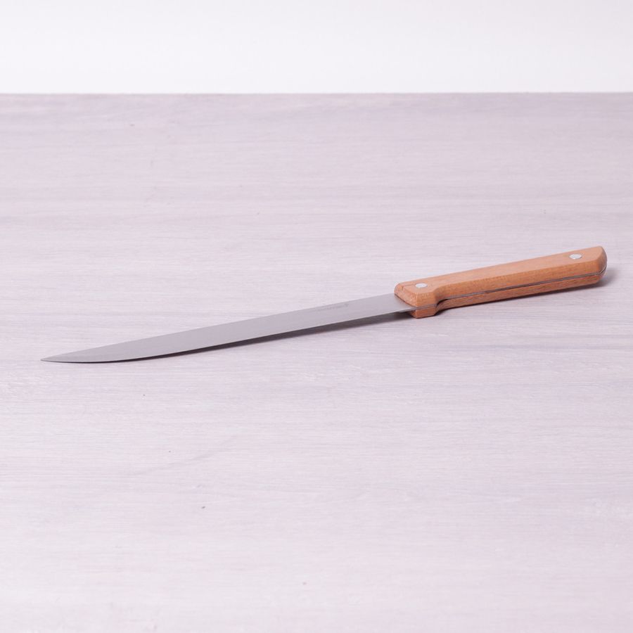 Нож кухонный для мяса из нержавеющей стали с деревянной ручкой Kamille Kamille
