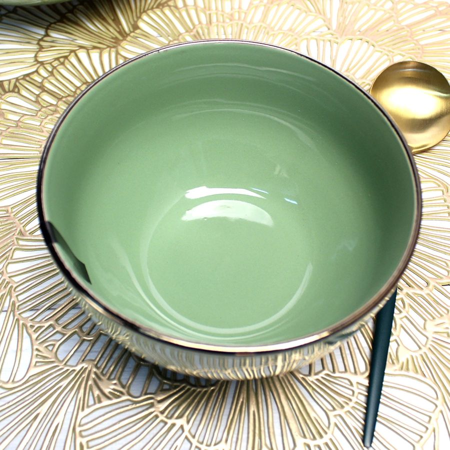 Салатник зелёный керамический глубокий 14 см Ardesto Bagheria Pastel Green Ardesto