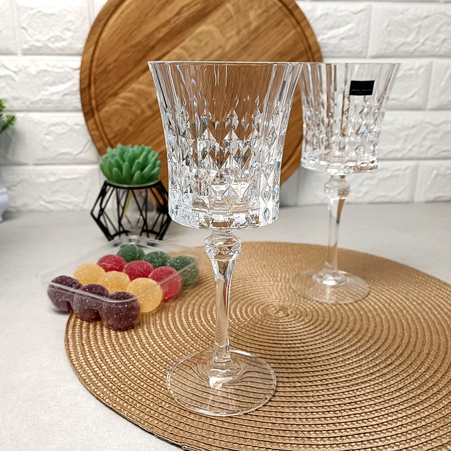 Набор винных бокалов из хрустального стекла Eclat Lady Diamond 270 мл x 6 шт (L9743) Éclat