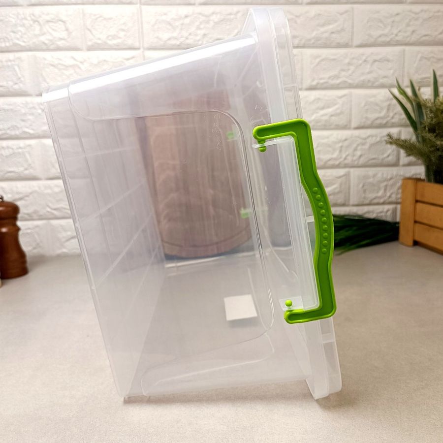Вместительный пластиковый контейнер с крышкой для хранения пищи 23л Элит Ал-Пластик