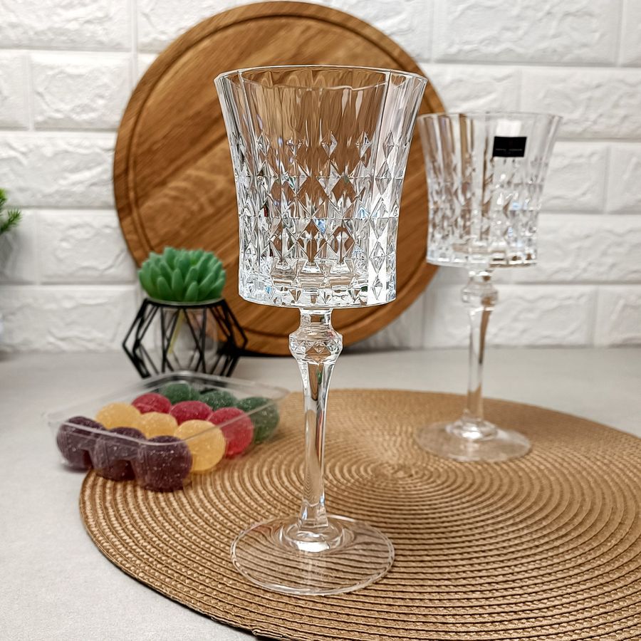 Набор винных бокалов из хрустального стекла Eclat Lady Diamond 270 мл x 6 шт (L9743) Éclat