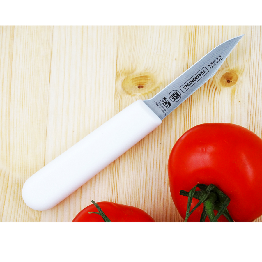 Ніж для чищення овочів Tramontina Profissional 76 мм з білою рукояттю Tramontina