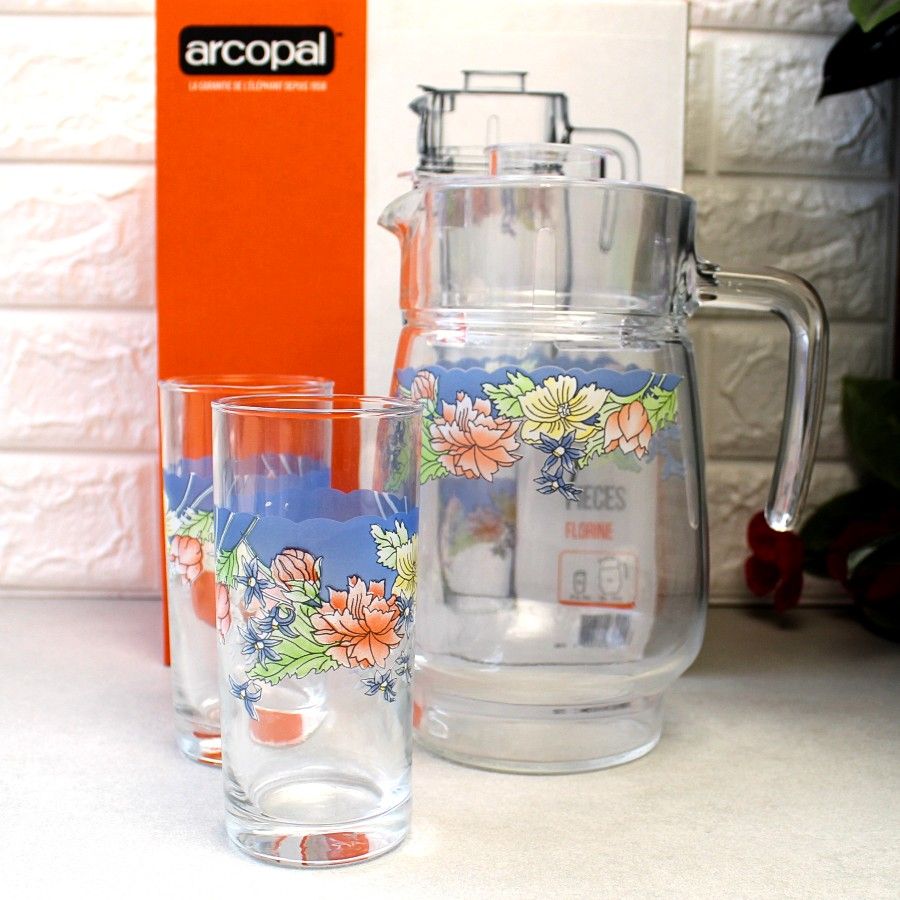 Кувшин со стаканами в подарочной упаковке Florine Arcopal 7пр (N3215) Arcopal