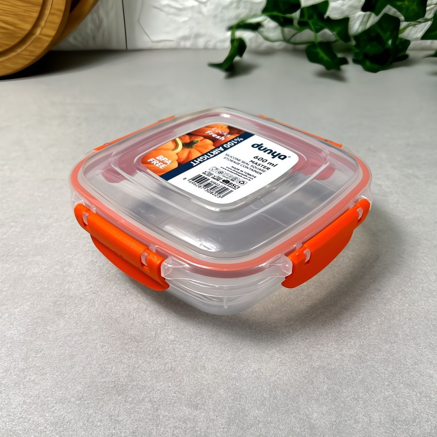 Квадратный пищевой контейнер 0,6л 30822 Dunya Dunya Plastic