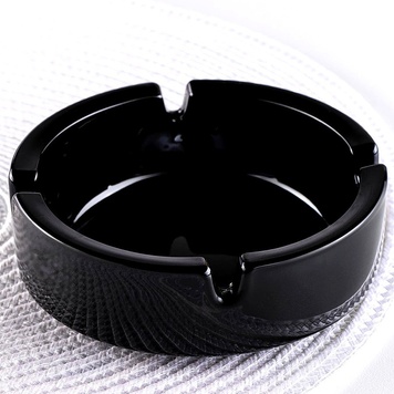 Чорна кругла попільничка Luminarc Stackable Black Ashtray 107 мм Luminarc