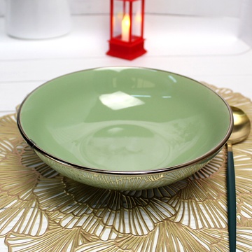 Суповая зелёная тарелка 20 см Ardesto Bagheria Pastel green Ardesto