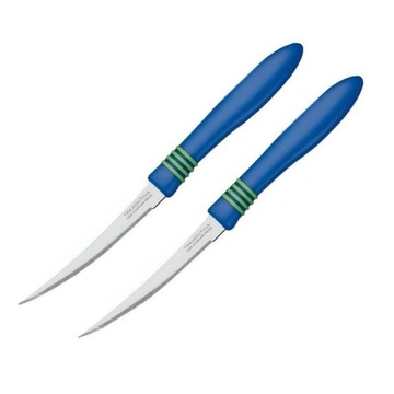 Набір томатних ножів з синьою руків'ям Tramontina Cor & Cor 102 мм 2 шт (23462/214) Tramontina