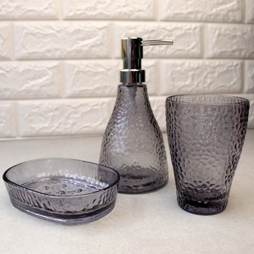 Набір скляних аксесуарів для ванної "Ф'южн Графіт" 3 предмета S&T