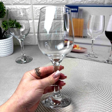 Набор стеклянных бокалов для красного вина ARDESTO Gloria 6 шт 480 мл Ardesto