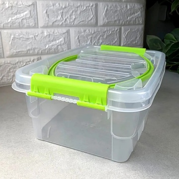 Харчовий пластиковий контейнер для зберігання з кришкою Handy Box 14 л Ал-Пластик