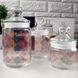 Набор стеклянных банок в мелкий ромбик Luminarc Jar Pot Club Alto Rubis 3 шт 0,5+0,75+1 л (p2043)