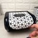 Чорний з малюнком пластиковий настінний тримач для туалетного паперу Keep Clean, 386 Elif