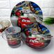 Подарочный набор посуды для мальчиков 3 пр Маквин Скоростная трасса, детская посуда
