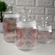 Набор стеклянных банок в мелкий ромбик Luminarc Jar Pot Club Alto Rubis 3 шт 0,5+0,75+1 л (p2043)