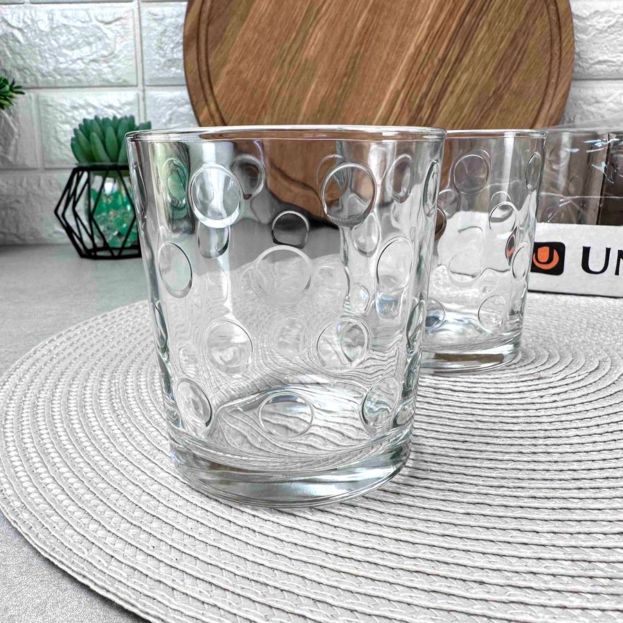 Набір низьких широких склянок 6 шт 285 мл Олд Фешен Uniglass POP UniGlass