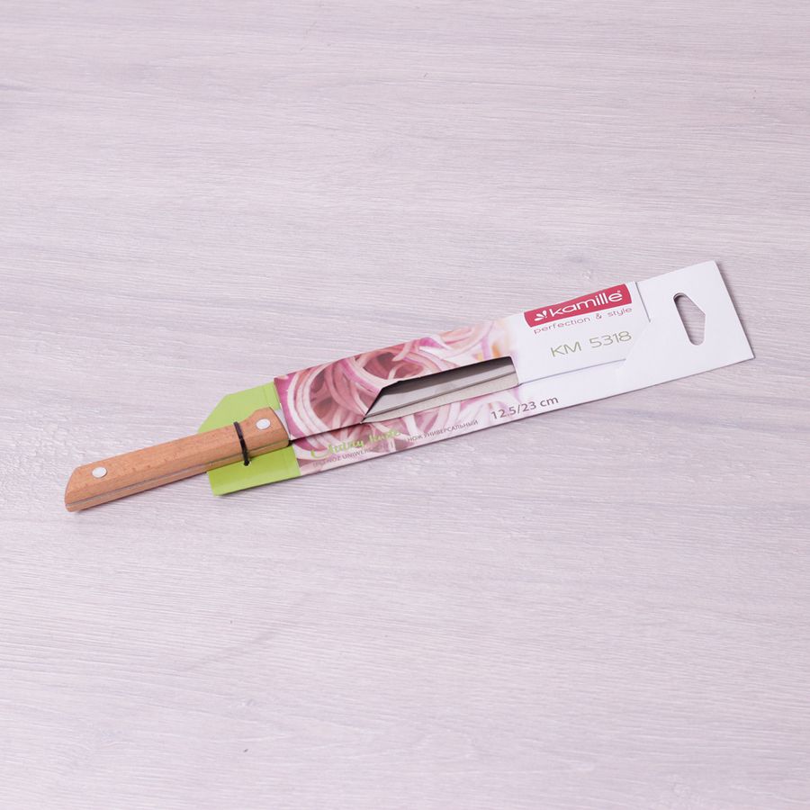 Нож кухонный универсальный 23 см из нержавеющей стали с деревянной ручкой Kamille