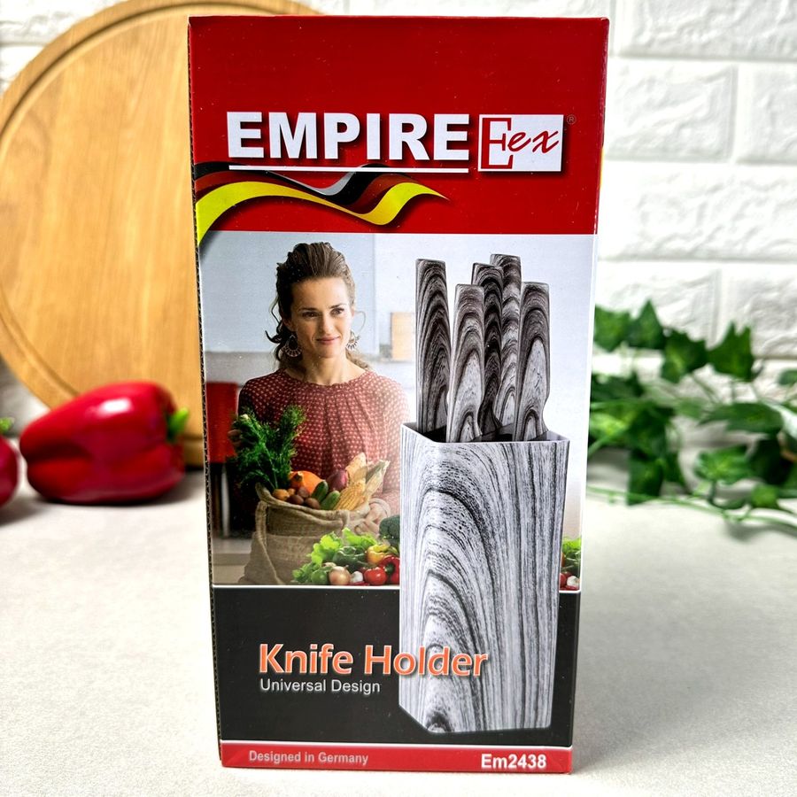 Квадратний колодязь для ножів і кухонного приладдя Біле Дерево Em2438 Empire
