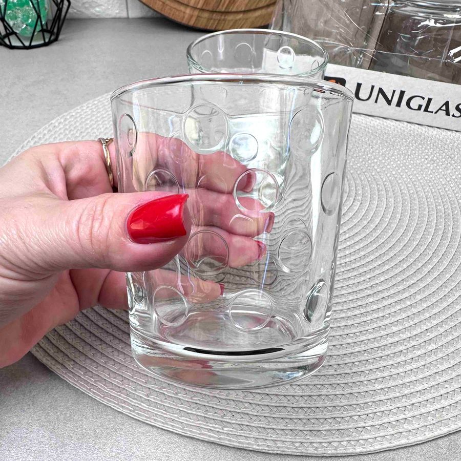 Набор низких широких стаканов 6 шт 285 мл Олд Фешен Uniglass POP UniGlass