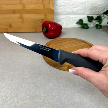 Кухонный нож обвалочный 127 мм Tramontina PLENUS grey (серая рукоять) Tramontina