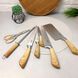 Набор кухонных ножей с ножницами 8 предметов на подставке Bohmann Беж