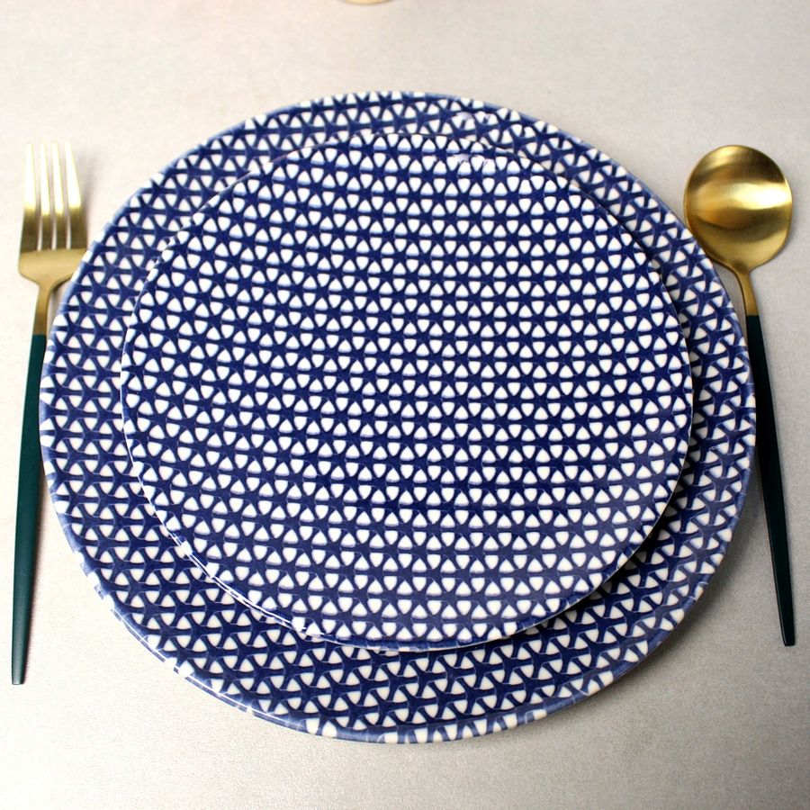 Мелкая подставная тарелка с синим узором 25 см Kutahya NC HR COBALT Kutahya Porselen