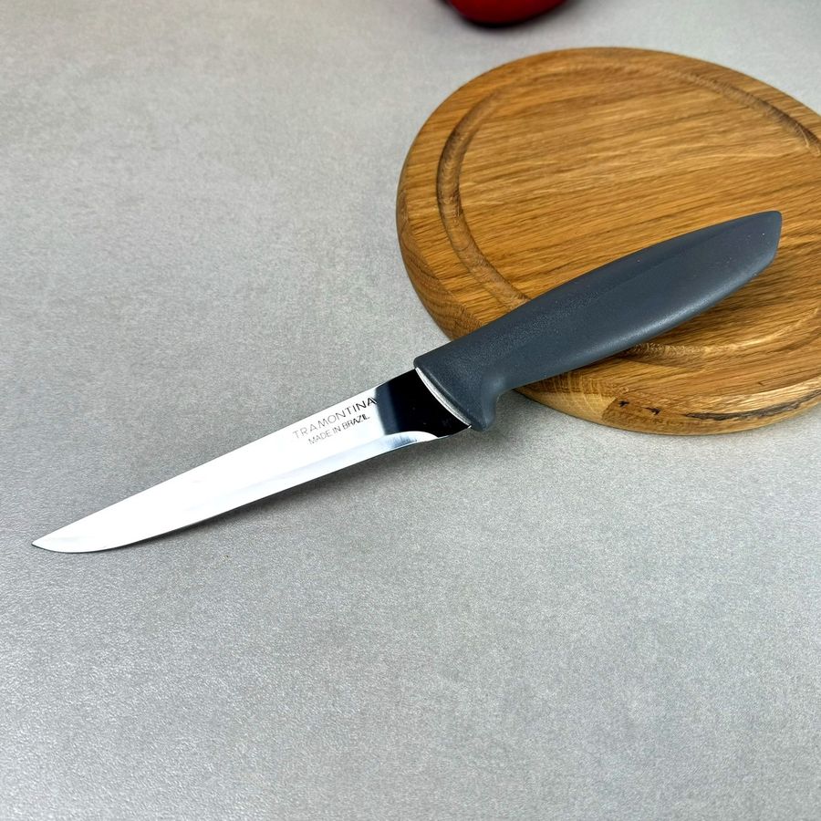 Кухонный нож обвалочный 127 мм Tramontina PLENUS grey (серая рукоять) Tramontina