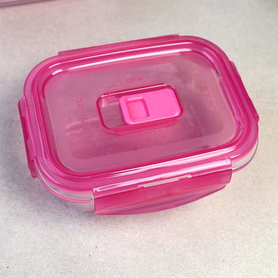 Контейнер прямоугольный с розовой крышкой Luminarc "Pure Box" 21*14,5*7 см 1220 мл (P4590) Luminarc