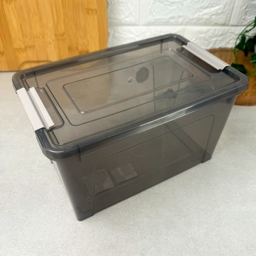 Пластиковий контейнер із кришкою для зберігання 3.5 л Smart Box Какао Алеана