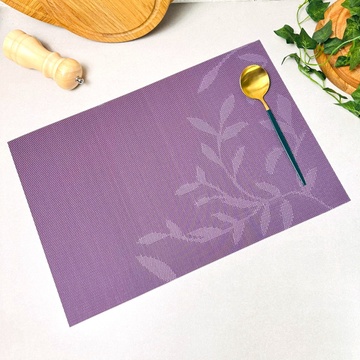 Фиолетовая салфеткиа-подложка двухсторонняя под тарелку с цветами 30х45см (13-Б) Hell