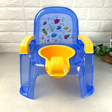 Детский горшок-стульчик Голубой прозрачный "Afacan" CM-135/CM-136-0 Dunya Plastic