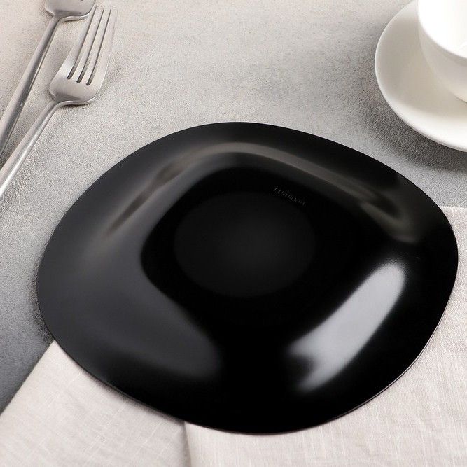 Квадратная черная тарелка для закусок Luminarc Carine Black 190 мм (L9816) Luminarc