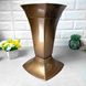 Универсальная напольная пластиковая ваза 39см золотистого цвета Ламела